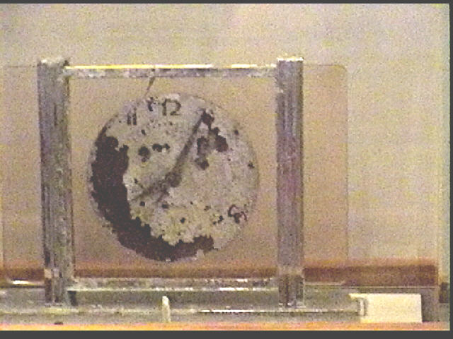 Clock from the Arizona marking the approximate time of the attack